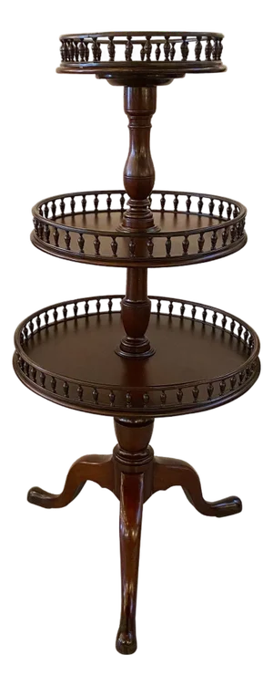 Circa 1800 Philadelphia Mahogany Silent Butler Dumb Waiter Table