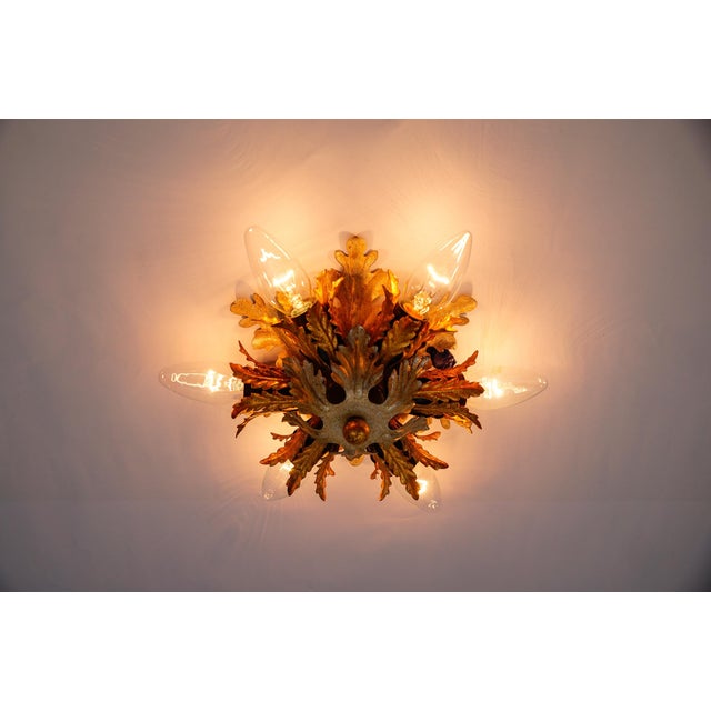 Metal Florentine Ceiling Lamp by Banci Firenze, 1960s For Sale - Image 7 of 8