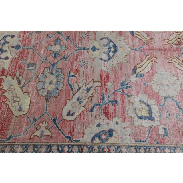 1970s HandMade Turkish Oushak Rug -6' 7'' X 9' 8'' For Sale - Image 9 of 11