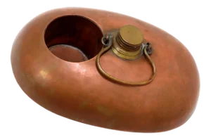 Unusual Patent 1857 American Copper Combination Baby Bottle Warmer & Foot Warmer
