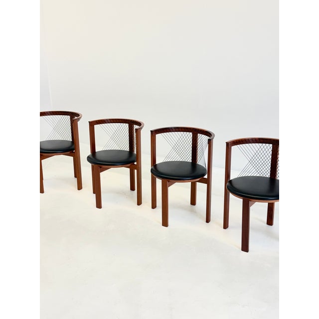 String Chairs by Niels Jørgen Haugesen for Tranekær Furniture, 1970s, Set of 4 For Sale - Image 16 of 18