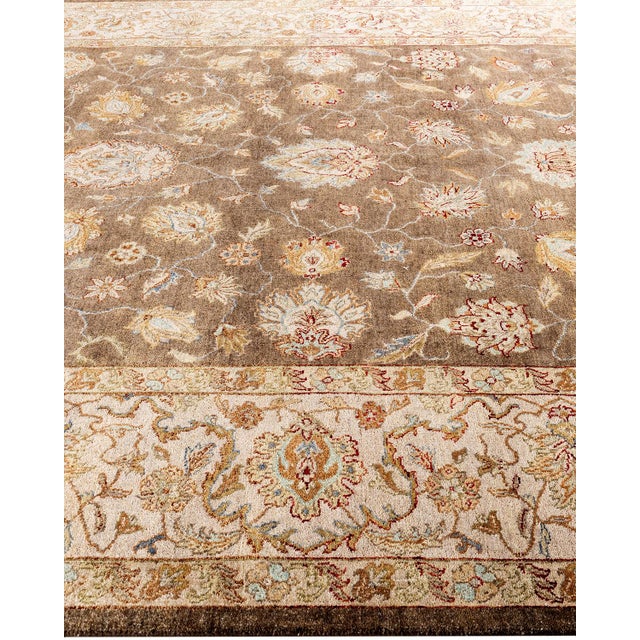 Solo Rugs Oushak, One-of-a-Kind Hand-Knotted Area Rug - Green, 8' 2" x 9' 9" For Sale - Image 4 of 8