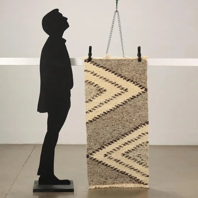 Wool Blend Rug, Italy, 20th Century, in Good conditions. This piece is attributed to the mentioned designer/maker. It has...