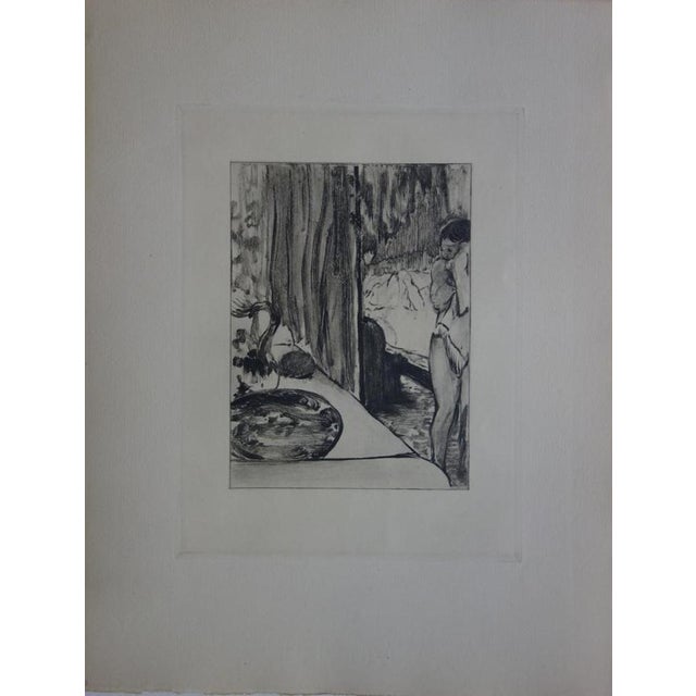 Edgar DEGAS Toilette matinale Original Engraving (etching and aquatint) from a monotype On Rives vellum paper 25 x 32 cm...