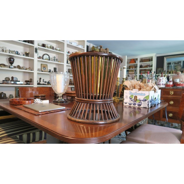 Chestnut A George III Tapering Mahogany and Brass-Lined Reeded Plate Bucket, Early 19th Century For Sale - Image 8 of 8