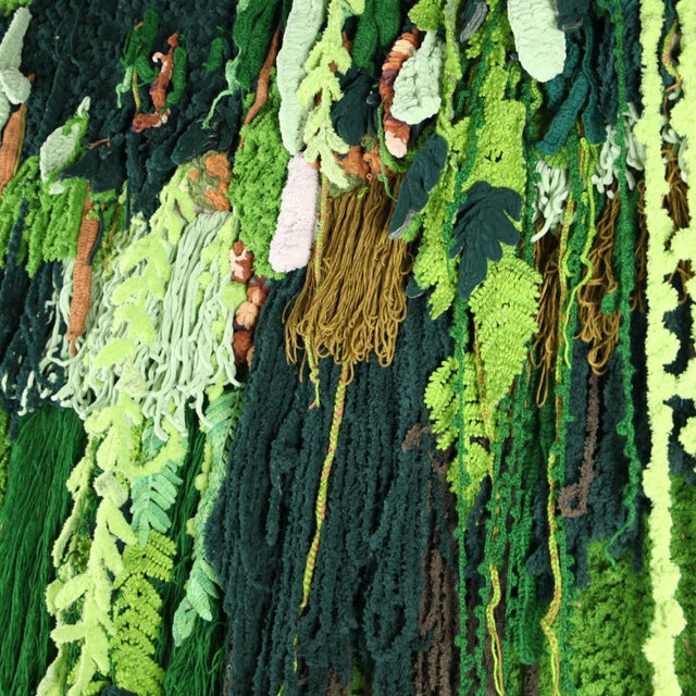 Large Vegetal Tapestry in Wool, in Flawless conditions. Designed 1990 to 1999