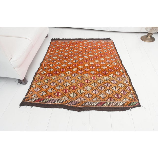 Textile Vintage Anatolian Kilim Rug For Sale - Image 7 of 10