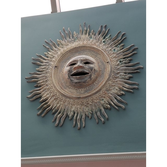 Bronze Sunburst Wall Sculpture For Sale - Image 4 of 6
