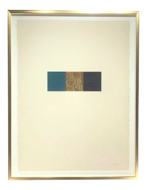 1975 Gordon Hart Minimalist Abstract Painting, Framed