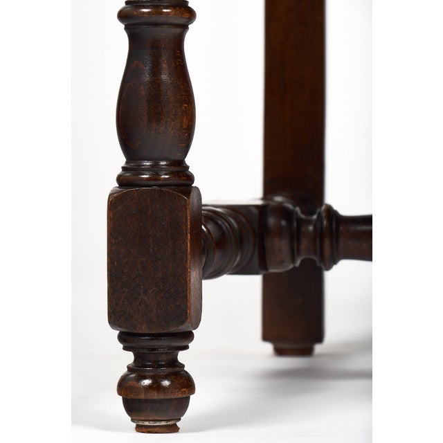 Six Louis XIII Style Leather Dining Chairs For Sale - Image 9 of 9