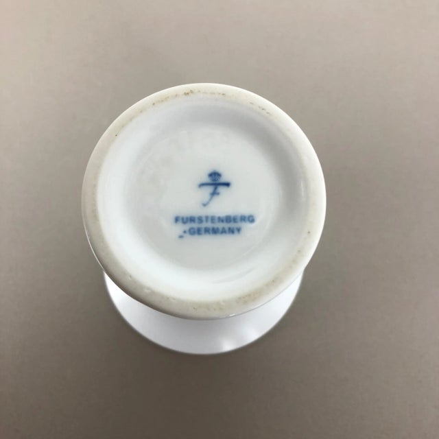 Porcelain Op Art Vase Vase by Fürstenberg Ceramics, Germany, 1970s, Set of 3 For Sale - Image 16 of 18