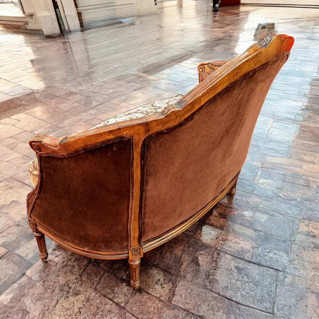 Discover the Allure of a Bygone Era With This Exquisite Vintage Settee by Christina Ferrare For Sale - Image 11 of 11
