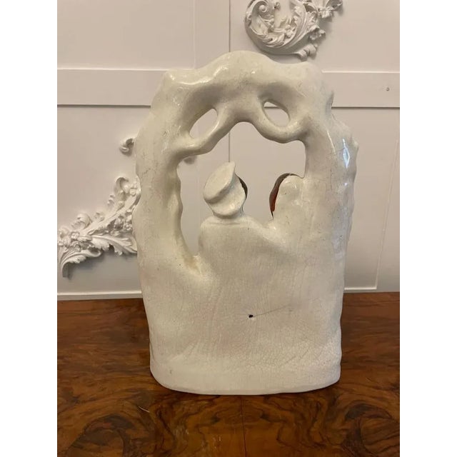 Antique 19th Century Staffordshire Flatback Figure of a Wedding Scene, 1860s For Sale - Image 11 of 12