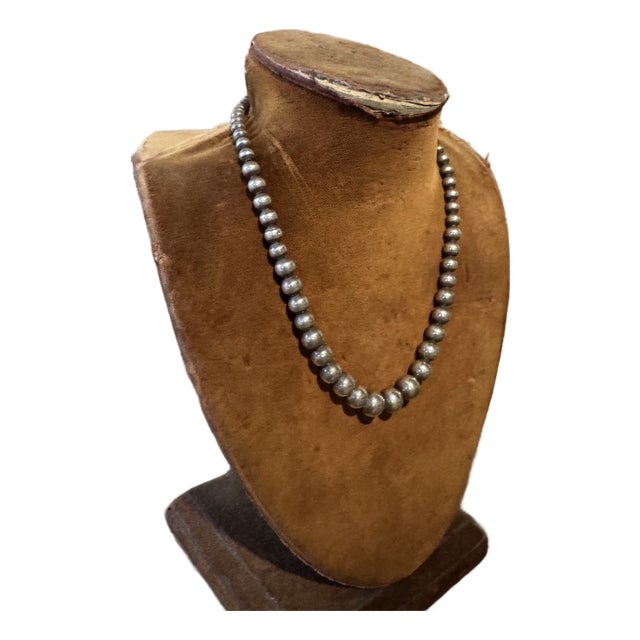 Vintage Tiffany Staring Silver Beaded Necklace For Sale
