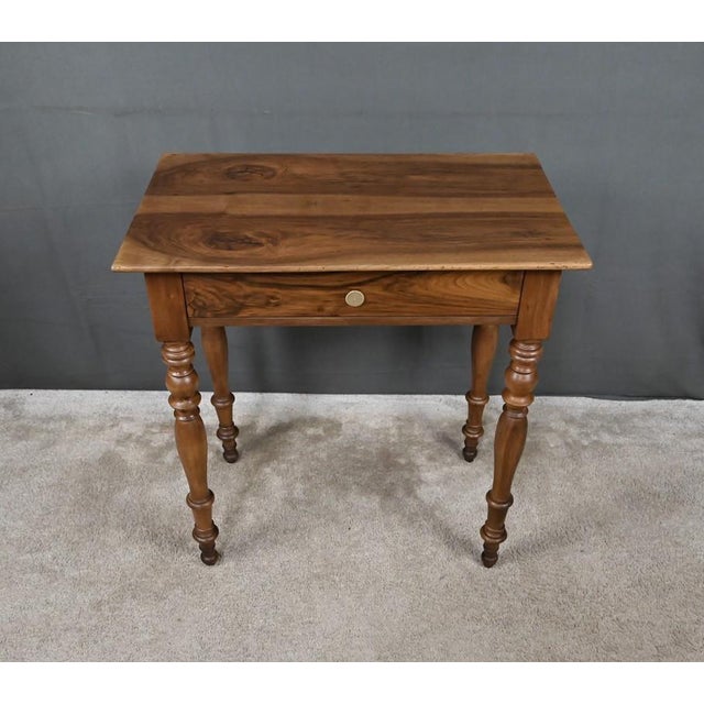 Small Louis Philippe Style Walnut Desk, 19th Century For Sale - Image 4 of 15