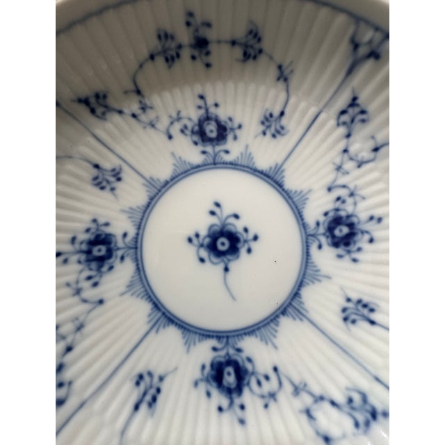1970s 1970s Royal Copenhagen Blue Fluted Plain Footed Compote Bowl - No. 1/18 For Sale - Image 5 of 11