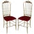 Pair of 1960s Italian Brass Chiavari Side Chairs With Red Velvet Seats For Sale - Image 12 of 12
