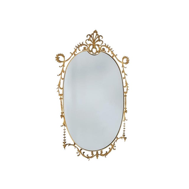 Italian Baroque Brass Wall Mirror, 1960s For Sale - Image 18 of 18