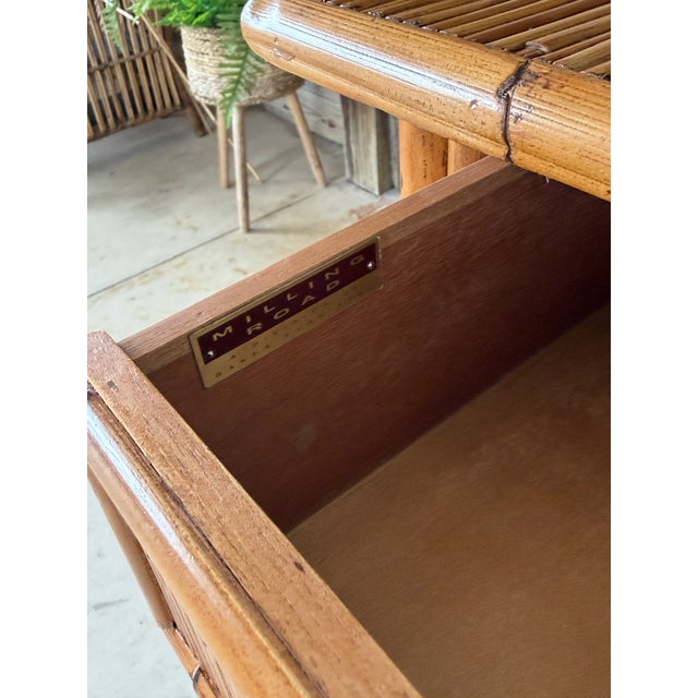 Brown Coastal Organic Modern Split Rattan Chest of Drawers by Milling Road for Baker For Sale - Image 8 of 12