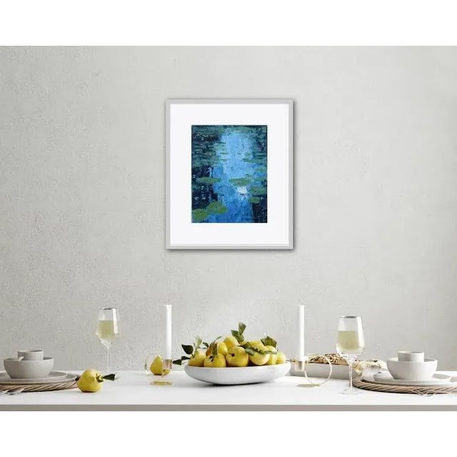 This is from my lily pond series. Original oil painting of a water lily. 9x12 on linen panel. Water Lily. Signed: Haas...