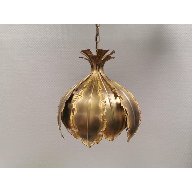 Large brutalist hanging lamp by svend aage holm sørensen (sahs) denmark 1960s. made for his own company holm sørensen & co...