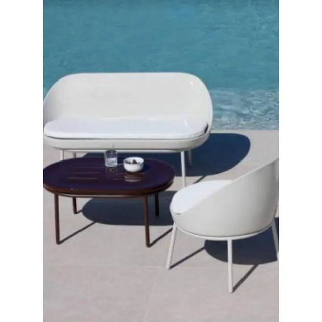 Lace White Lounge Chair with Cushion by Mowee For Sale - Image 9 of 10