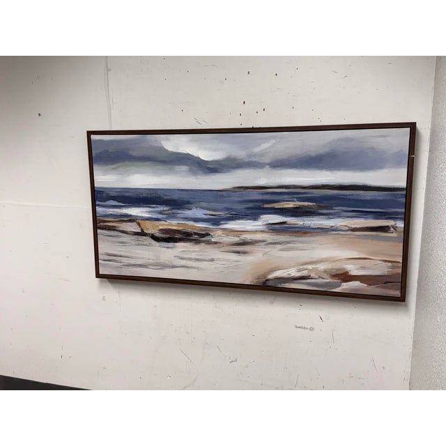 Coastal Brodsky Abstract Coastal Seascape on Canvas, Framed For Sale - Image 3 of 12