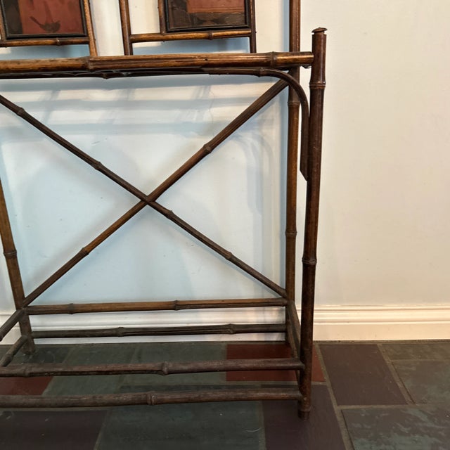 Aesthetic Movement Bamboo and Lacquer Hall Stand For Sale In Pittsburgh - Image 6 of 12