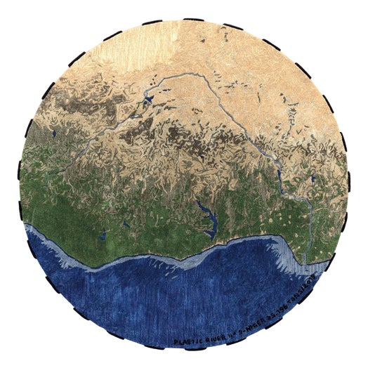 Niger Plastic Rivers Rug by Gandia Blasco For Sale