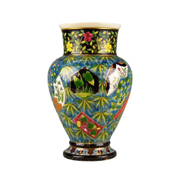 Antique Hungarian Aesthetic Movement Faience Vase from Fischer J., Budapest, 19th Century For Sale - Image 10 of 10