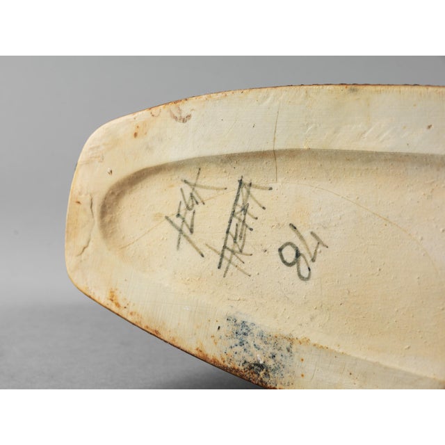 Rectangular Vase in Glazed Ceramic by Leandro Lega, 1984 For Sale - Image 4 of 9