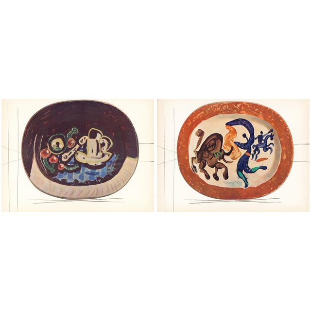 Paper 1948 True First Edition "Ceramiqués De Picasso" (Ceramics) Complete With 18 Prints For Sale - Image 7 of 15