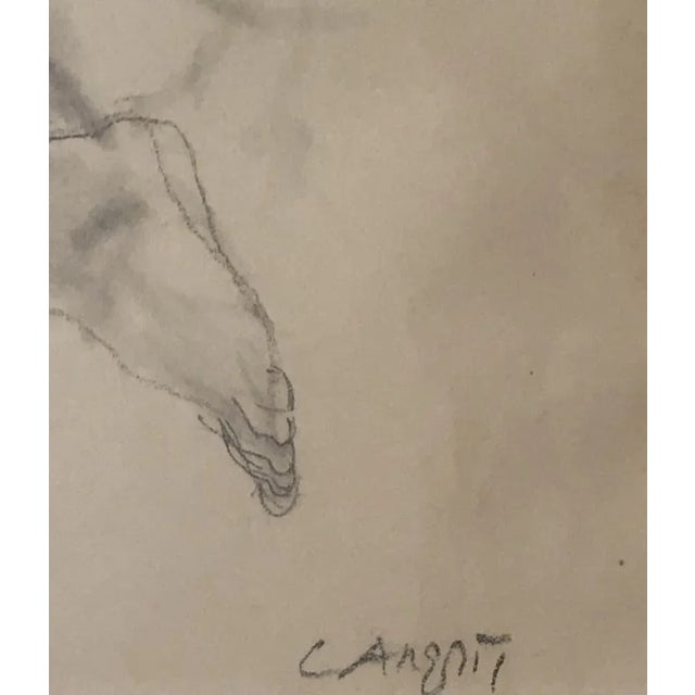 Carl Albert Angst, Mise en beauté, Charcoal and Crayon on Paper, Framed For Sale - Image 3 of 9