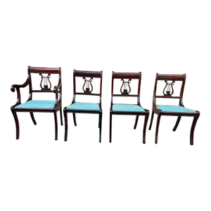 Early 20th Century Set of Four Regency Style Mahogany Dining Chairs by Woodward & Lothrop