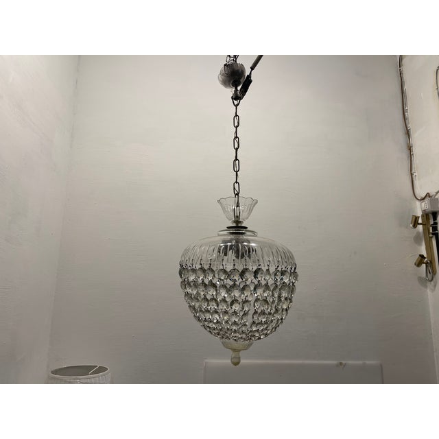 Murano Glass Crystal Light Pendant, 1950s For Sale - Image 8 of 9