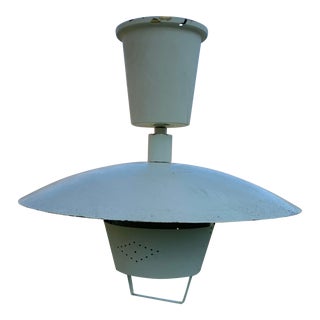 Vintage 1950s Danish Modern Large Pendant Light Fixture For Sale
