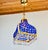 Pair Match 1960s Turkish Mosque Chandelier – Blue Crystal Brass Mid-Century Lighting For Sale - Image 10 of 13