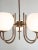 Mid-Century Modern Vintage Italian Brass and Opaline Chandelier in Copper Color, 1970s For Sale - Image 3 of 12