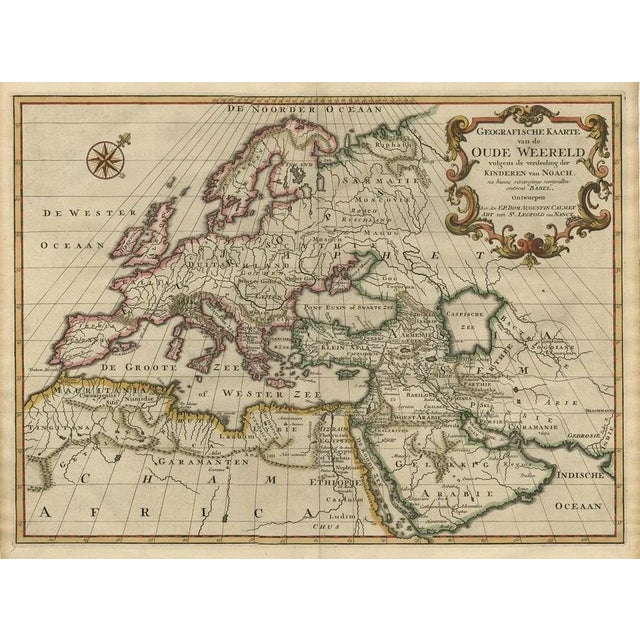 Antique World Map of Europe, Asia and Northern Africa, 1725 For Sale - Image 3 of 6