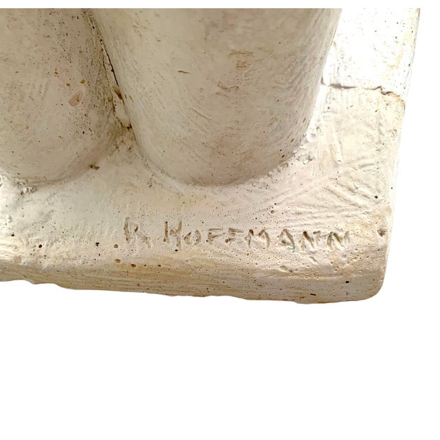 Late 20th Century Female Sculpture Art Women Plaster Torso Figurine Signed For Sale - Image 9 of 9