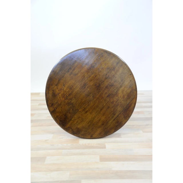 1920s Round Art Deco French Beech Side Table, 1920s For Sale - Image 5 of 9