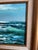 Cerulean Vintage Original Oil Painting; Framed Seascape by David Crespi 1960s For Sale - Image 8 of 12