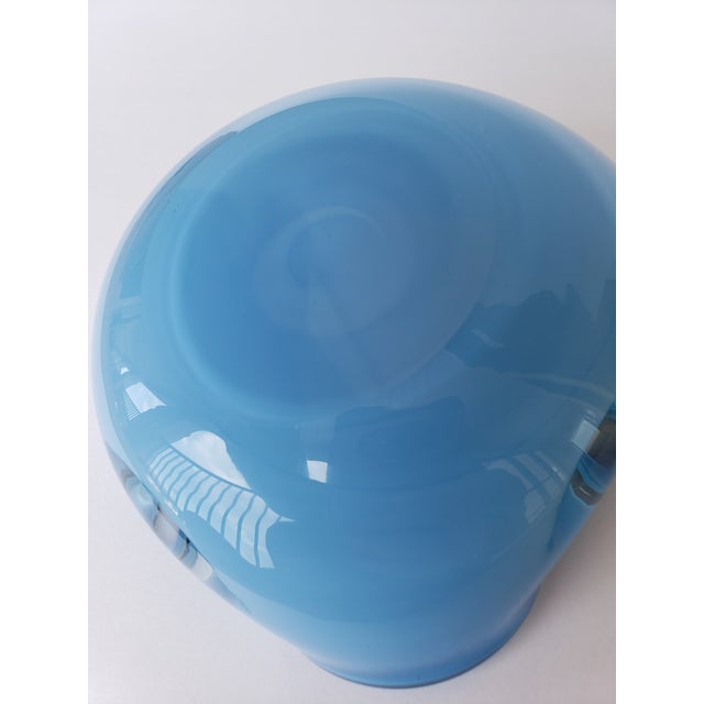 Alfredo Barbini Murano Glass Bowl Ashtray Blue Gold For Sale - Image 6 of 13
