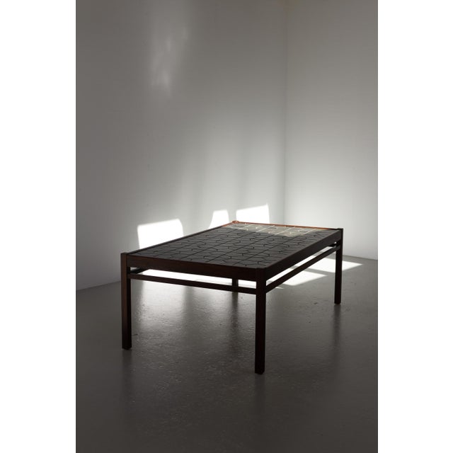 Danish Mid-Century Rosewood Coffee Table with Tiled Top, 1960s. Large rectangular Scandinavian Mid-Century Modern coffee...
