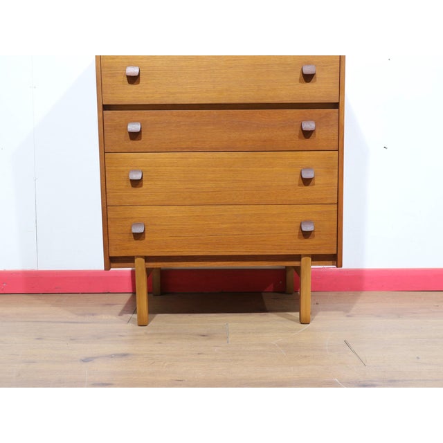 Mid Century Modern Vintage Teak British Dresser Drawers For Sale - Image 14 of 14