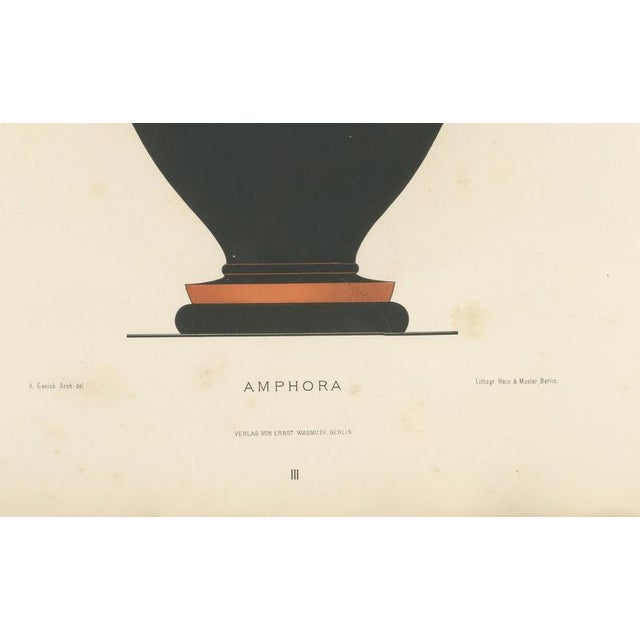 Late 19th Century Albert Genick, Greek Amphora with Warrior & Horse, 1883, Lithograph For Sale - Image 5 of 9