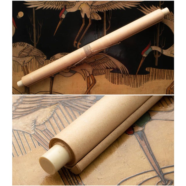 Showa Era Japanese Scroll Painting "Landscape With Pine Trees" For Sale - Image 11 of 12