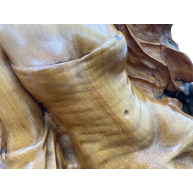 Large Carved Mahogany Sculpture of Two Reclining Women, Circa 1970s For Sale - Image 18 of 18
