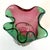 Glass Signed David Van Noppen Ruffled Art Glass Vase in Emerald Green, Cranberry Pink & Blue For Sale - Image 7 of 8