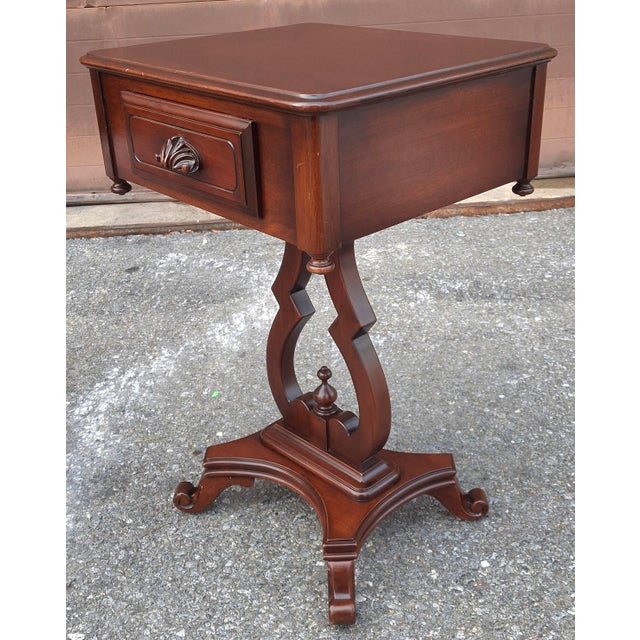 Pair Vander Ley Bros for Betty Lewis Rococo Revival Genuine Mahogany Side Tables, Circa 1920s For Sale - Image 13 of 17